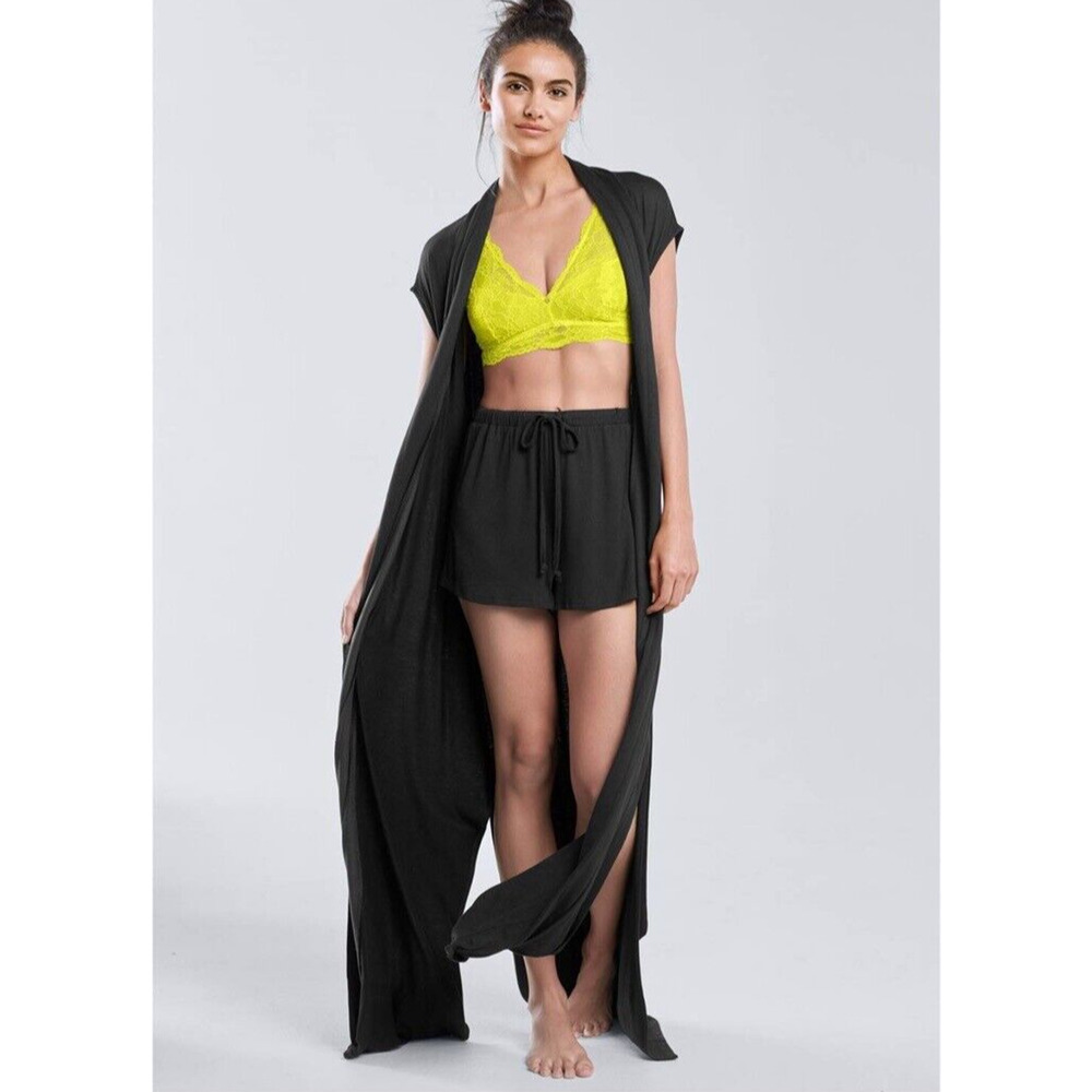 Pearl By Venus Women Large Bralette Lace Pullover Limelight‎ Yellow